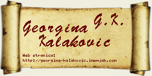 Georgina Kalaković vizit kartica